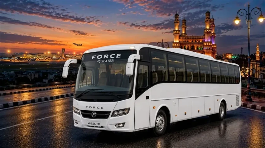 Mini Bus and 40-Seater Luxury AC Bus Rental Hyderabad